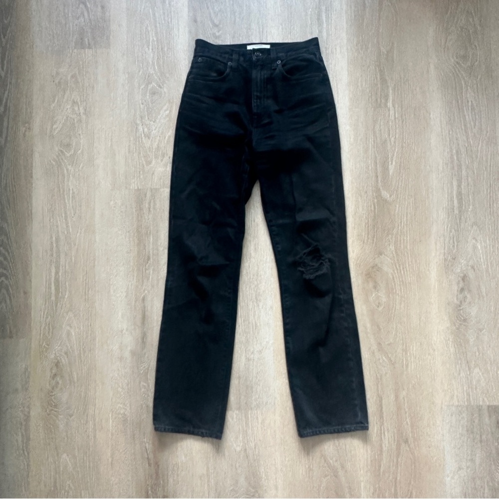 SLVRLAKE London Ripped Knee Straight Jeans